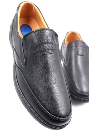 کفش کلاسیک مشکی مردانه چرم طبیعی پاشنه کوتاه ( 4 - 1 cm ) پاشنه ساده کد 166898430