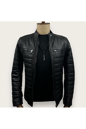 کاپشن مشکی مردانه Relaxed ALWAYS LEATHER - کد 805337899