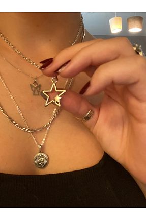 گردنبند جواهر زنانه روکش نقره Serashine - کد 817223103