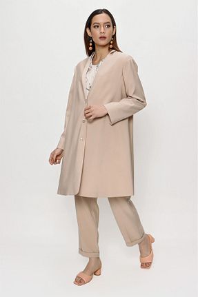 کلاه و ابایا قهوه ای زنانه بافتنی Aker - کد 304878068