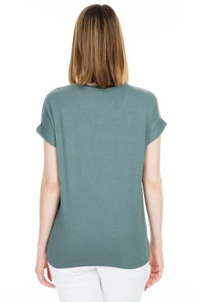 تی شرت سبز زنانه پنبه (نخی) کد 759171596
