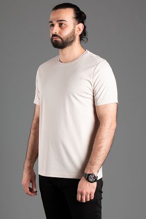 تیشرت بژ مردانه رگولار ZEKİ ÖZER - کد 817572201