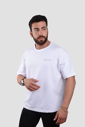 تیشرت سفید مردانه اورسایز BlankaVesto - کد 817518270