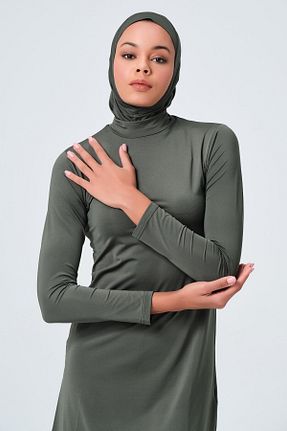 مایو حجاب خاکی زنانه ساده Alfasa - کد 655955035