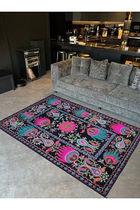فرش رنگی قابل شستشو Rugs Modern Halı - کد 817675226