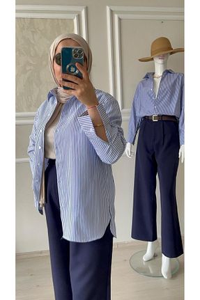 پیراهن سرمه ای زنانه Overshirt gül sezgin butik - کد 817705131