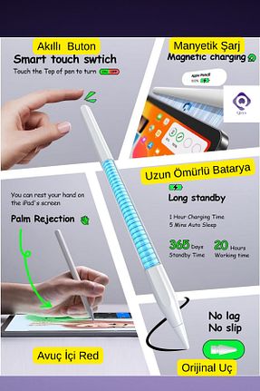 قلم تبلت سفید qpen - کد 817780121
