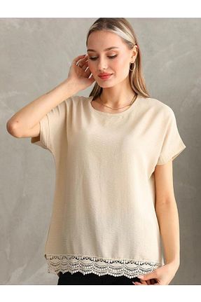 بلوز بژ زنانه ساده D LAVELLA - کد 817812098