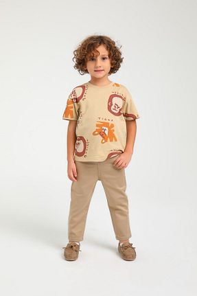 شلوار قهوه ای بچه گانه پنبه پلی استر Jack Lions - کد 809408837