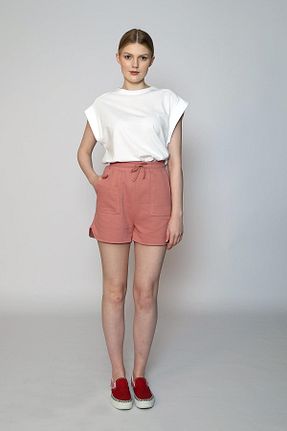 شلوارک و برمودا صورتی زنانه Straight Lee Cooper - کد 817871346