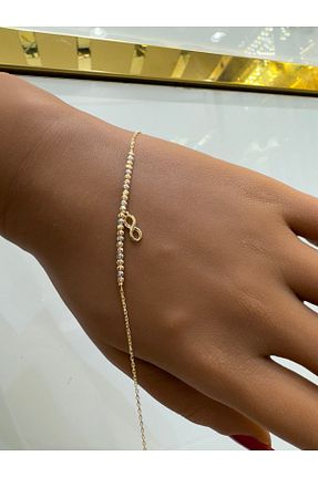 دستبند طلا طلائی زنانه 14 عیار Üresinler Kuyumculuk - کد 817845307