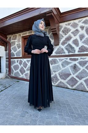 لباس حجاب مشکی زنانه اسلیم فیت sümeyra - کد 817930378