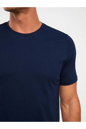 تی شرت سرمه ای مردانه ریلکس یقه گرد کد 817953206