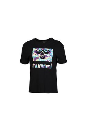 تیشرت اسپرت مشکی زنانه رگولار hummel - کد 34177098
