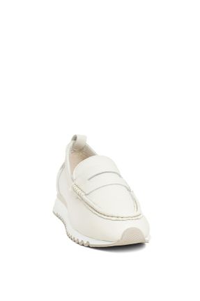 کفش کژوال نباتی زنانه چرم طبیعی پاشنه کوتاه ( 4 - 1 cm ) پاشنه ساده کد 817528907
