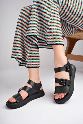صندل مشکی زنانه پاشنه تخت meyra