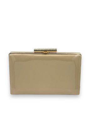 کیف مجلسی بژ زنانه چرم لاکی Biçanta - کد 817516850