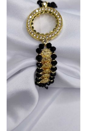 دستبند جواهر مشکی زنانه روکش طلا کد 817428344