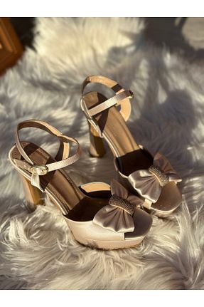 کفش مجلسی بژ زنانه پاشنه پلتفرم SHOEBOURNE - کد 817493534
