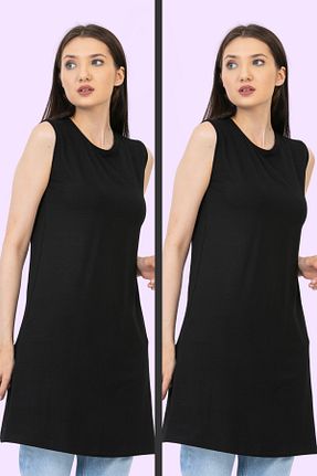 تونیک مشکی زنانه بافت Nezoş - کد 776074662