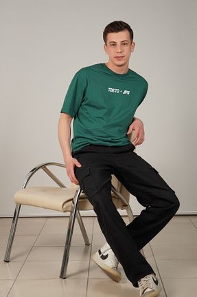 تیشرت سبز مردانه اورسایز Boydimood - کد 817583284