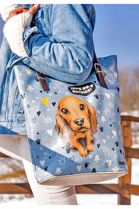 کیف دوشی آبی زنانه چرم مصنوعی Dogo - کد 356035063