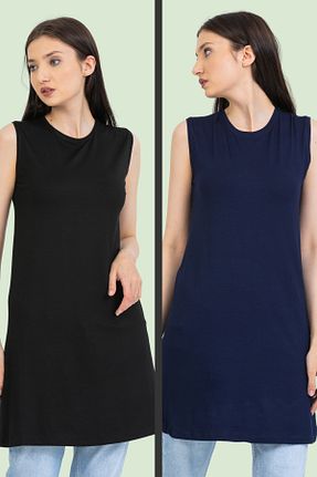 تونیک حجاب مشکی زنانه پنبه ای 38 OtuzSekiz - کد 776088118