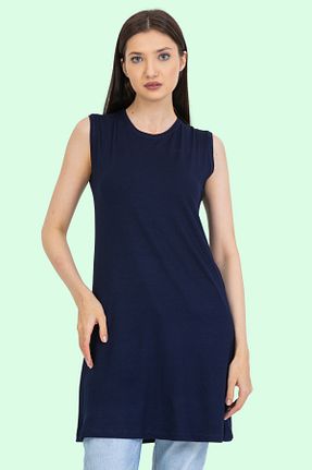 تونیک سرمه ای زنانه بافت 38 OtuzSekiz - کد 776480429