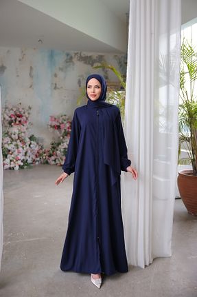 کلاه و ابایا سرمه ای زنانه پنبه ای Nissra - کد 817832498