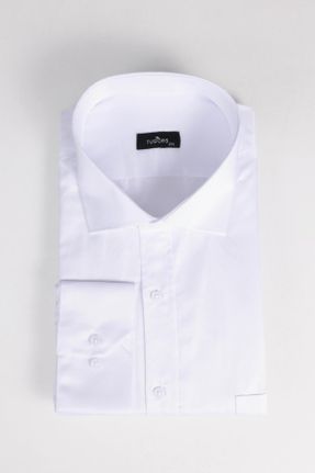 پیراهن سفید مردانه پنبه - پلی استر سایز بزرگ کد 32869932
