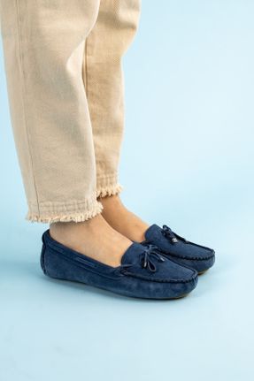 کفش لوفر آبی زنانه پاشنه کوتاه ( 4 - 1 cm ) کد 817896488