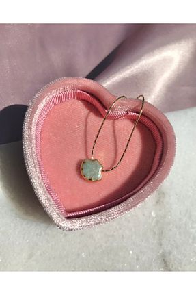 گردنبند جواهر آبی زنانه روکش طلا Genel Markalar - کد 817982555
