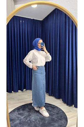دامن متالیک زنانه جین sorisso - کد 817983569