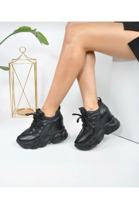 کفش پاشنه بلند پر مشکی زنانه پاشنه متوسط ( 5 - 9 cm ) چرم مصنوعی پاشنه پر کد 817461516