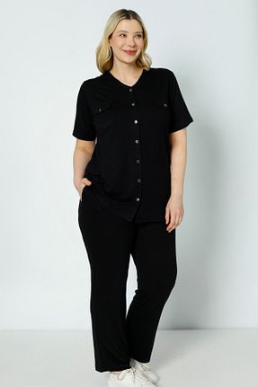 ست گرمکن سایز بزرگ مشکی زنانه سایز بزرگ İntensive - کد 817535791