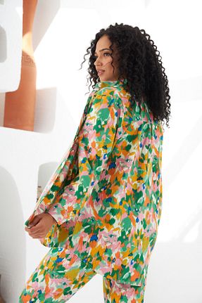 پیراهن سبز زنانه Overshirt MİA NOURA - کد 817644238