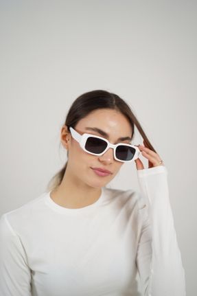 عینک آفتابی مشکی زنانه 49 UV400 پلاستیک مستطیل کد 817631688