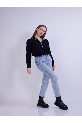 پلیور مشکی زنانه ساده GE MARK - کد 817669837