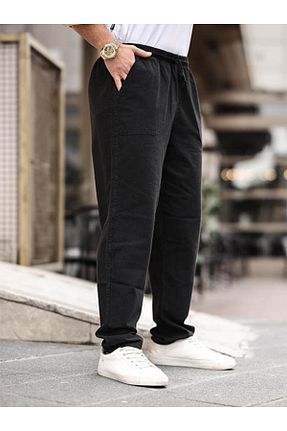 شلوار پارچه ای مشکی زنانه فاق نرمال DARK AND BRIGHT - کد 807601294