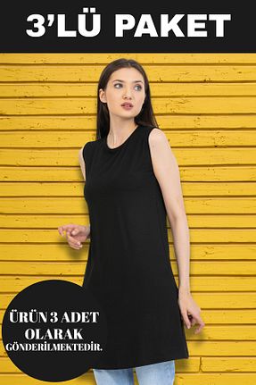 تونیک سایز بزرگ مشکی زنانه بافت IRK City Angel - کد 776737000
