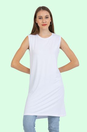 تونیک سفید زنانه بافت 38 OtuzSekiz - کد 776591782