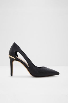 کفش پاشنه بلند کلاسیک مشکی زنانه چرم مصنوعی پاشنه نازک پاشنه متوسط ( 5 - 9 cm ) کد 817830238