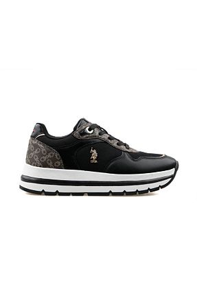 کفش اسنیکر مشکی زنانه بند دار U.S. Polo Assn. - کد 817858773