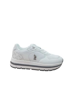 کفش اسنیکر سفید زنانه بند دار U.S. Polo Assn. - کد 817906802