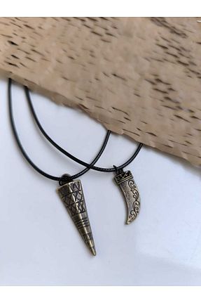 گردنبند جواهر زرد مردانه فلزی Esey Dizayn - کد 817910674
