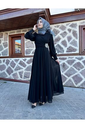 لباس حجاب مشکی زنانه اسلیم فیت sümeyra - کد 817930378