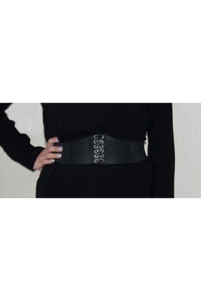 کمربند مشکی زنانه چرم مصنوعی YSK - کد 91773227