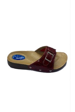 دمپائی خانگی قرمز زنانه چرم خالص Siyo Comfort - کد 107058884