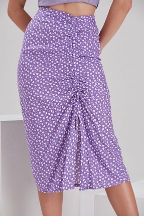 دامن بنفش زنانه پارچه My Style - کد 112630982