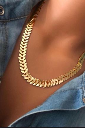 گردنبند جواهر طلائی زنانه روکش طلا کد 112743329